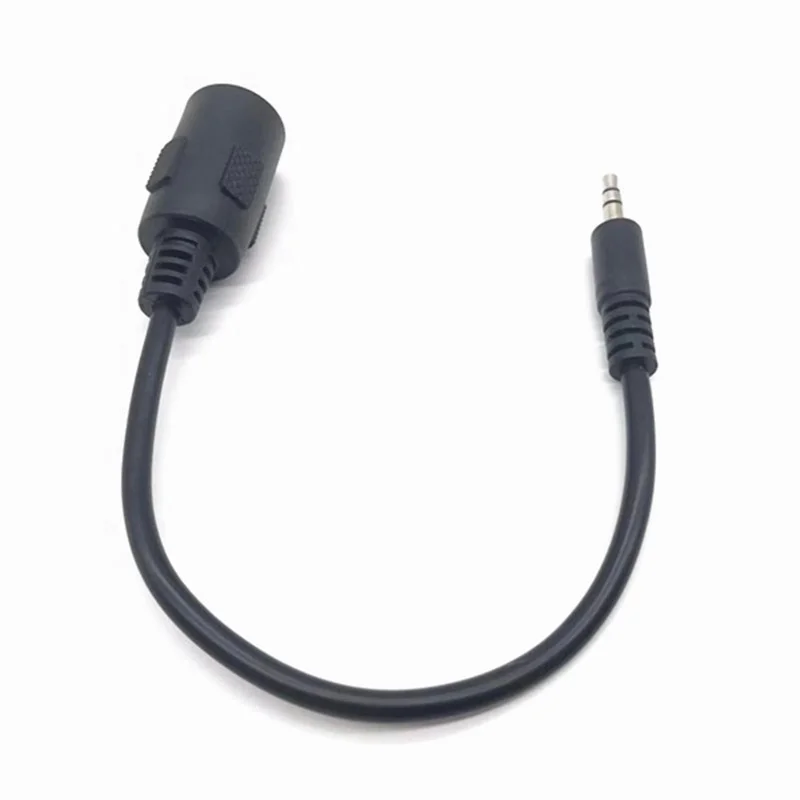 PVC black 5 pin midi female plug to 3.5mm jack stereo plug audio cable