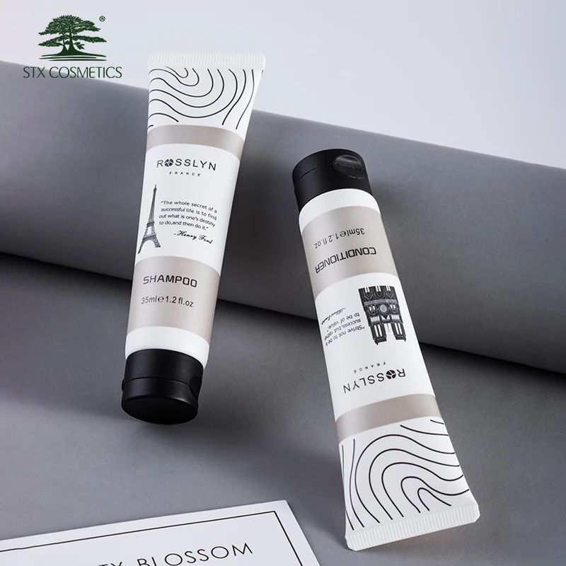 Customized oval tube with tea tree essential oil hotel amenitie bath set