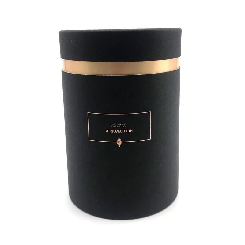 Custom Luxury Cardboard Packaging Box Paper Tube for Cylinder Candle Holders Gift