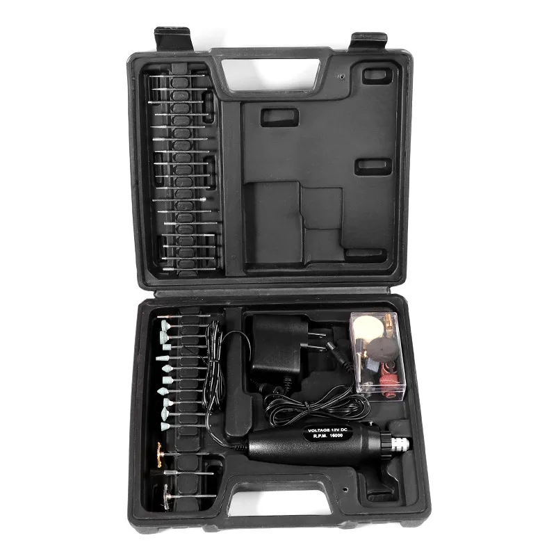 60pc Mini DC12V Electric Grinding Pen for Drilling, Cutting, Carving, Speed Control Electric Grinding Tool