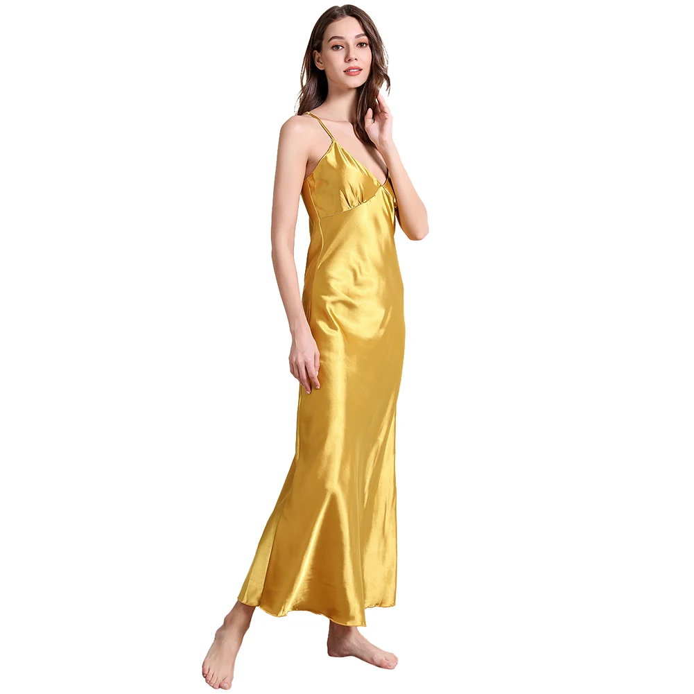 Hexin Custom Service Wholesale Open Back V Neck Adjustable Strap Sleepwear For Women