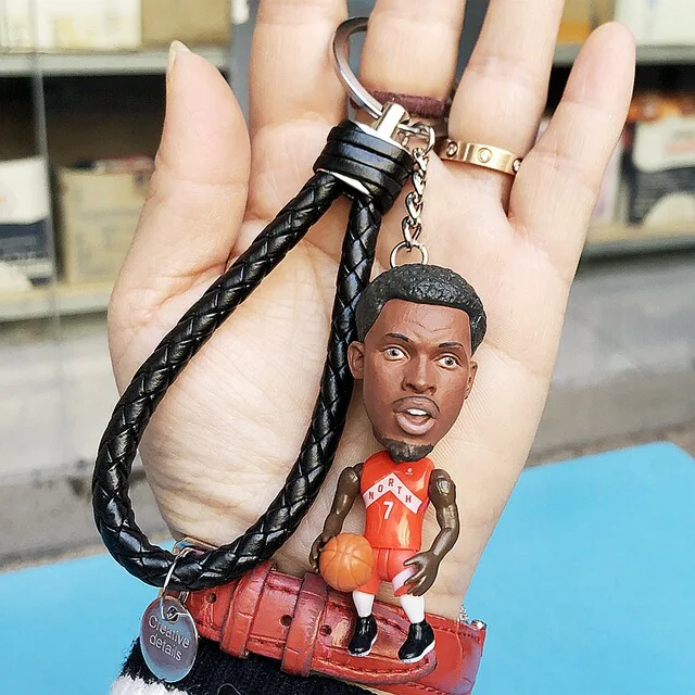 Keychain PVC Figures James Curry Durant Harden Irving basketball Pendant Collect action figures toys Car Key Chain