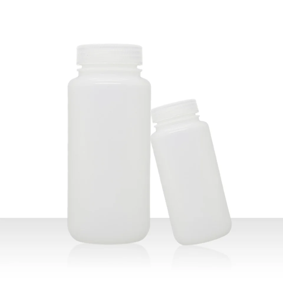500 мл флакон из полиэтилена высокой плотности для реагентов лабораторные пластиковые бутылки круглые белые хранения химического