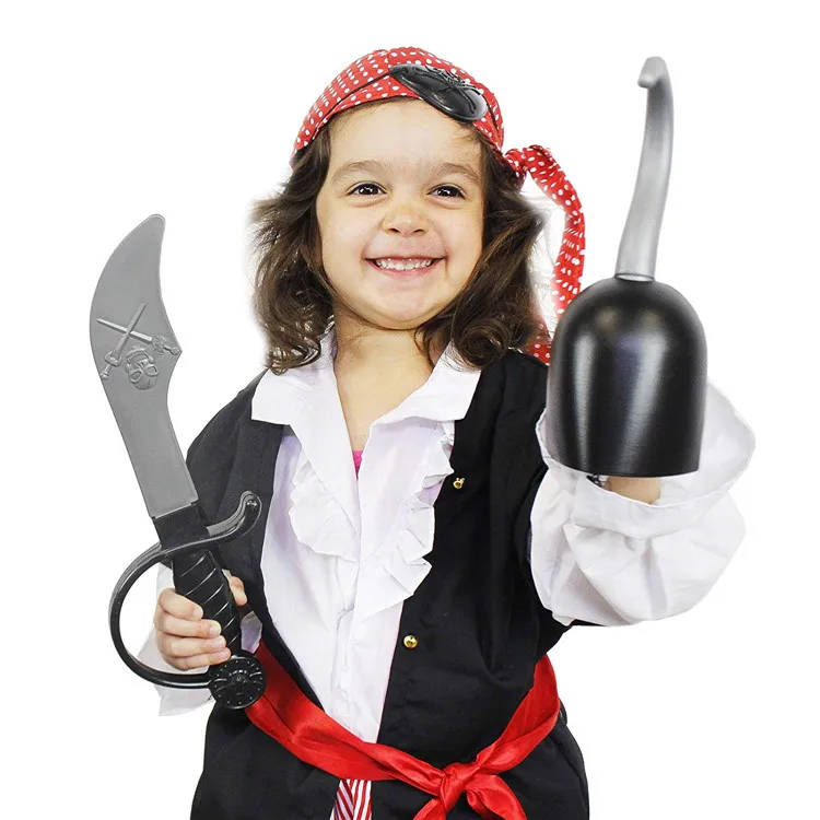 Hot selling western modern kids costume pirate pretend play toy role play cosplay costumes for kids