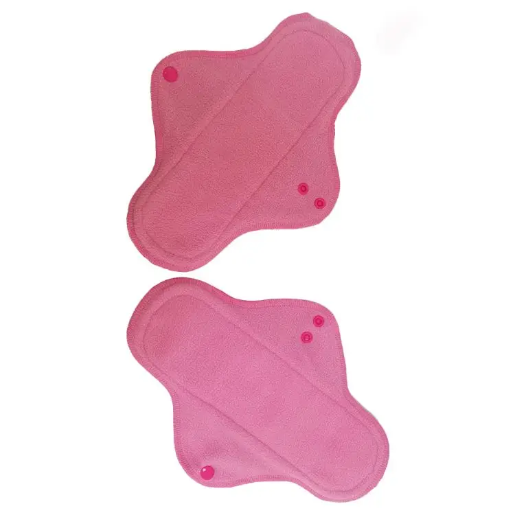 Organic Bamboo Cotton Menstrual Sanitary Napkin Pad Manufacturing Washable Reusable Ladies Women Sanitary Cloth Pads For Girls