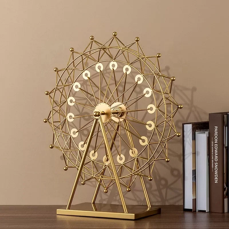 Home accessories handicraft metal statue display Christmas metal decorations home decorations Ferris wheel
