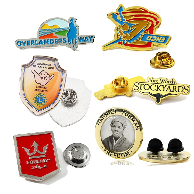 Wholesale Hat Pins Button Fitted Hat Pins Magnetic Enamel Badges and Metal Pins Custom for Hats with Epoxy Doming on Top