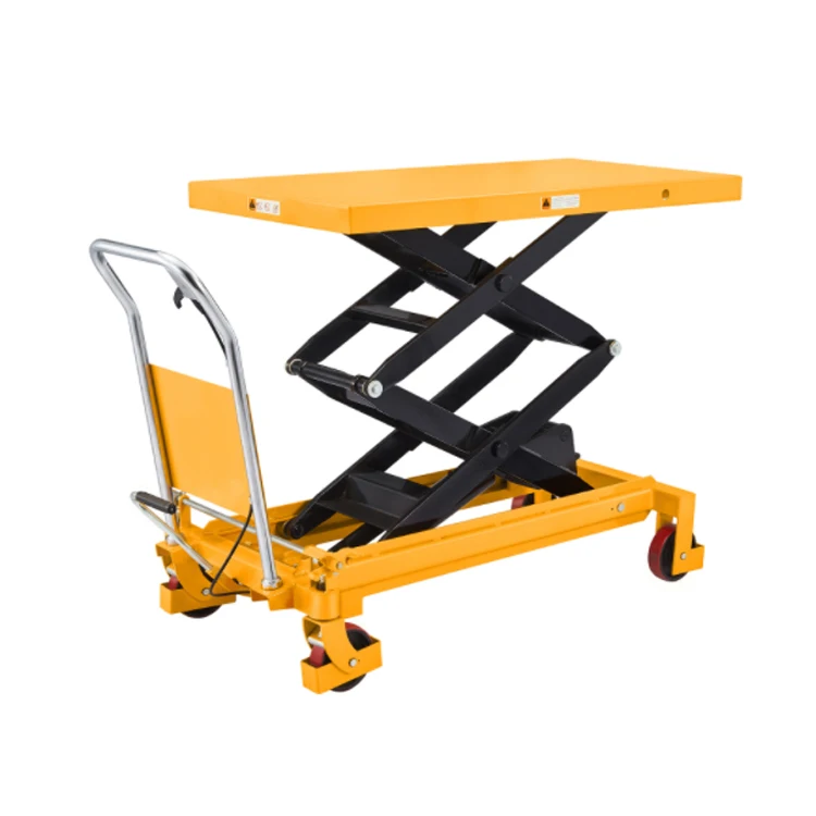 
Xilin Good Quality Lift Table Capacity 800KG 1760lbs manual hydraulic Double Scissors Lift Table 