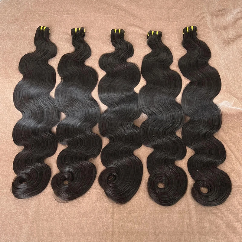 GDYhair Indian Hair Extensions Unprocessed Raw Hair Natural Body Wave Bundle Bouncy Virgin Human Hair Bundles