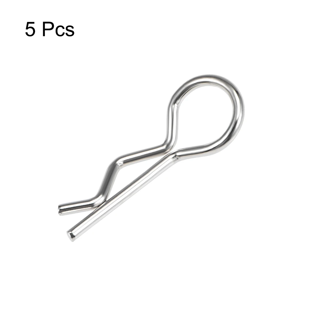 5pcs R Clips 1/10 Bent Springy R Pins for RC Car Truck Crawler Buggy Silver