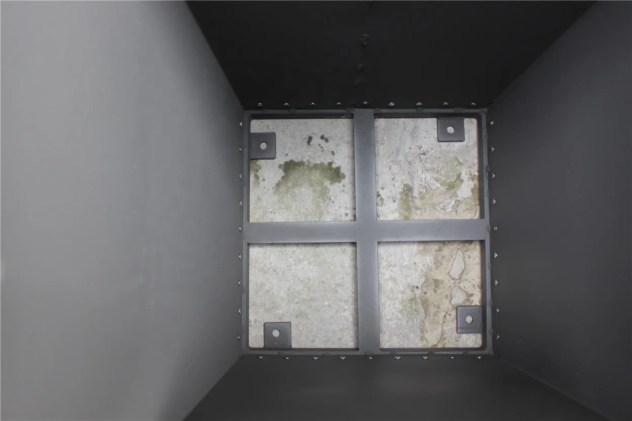 Square outdoor wooden trash cans street garbage bins