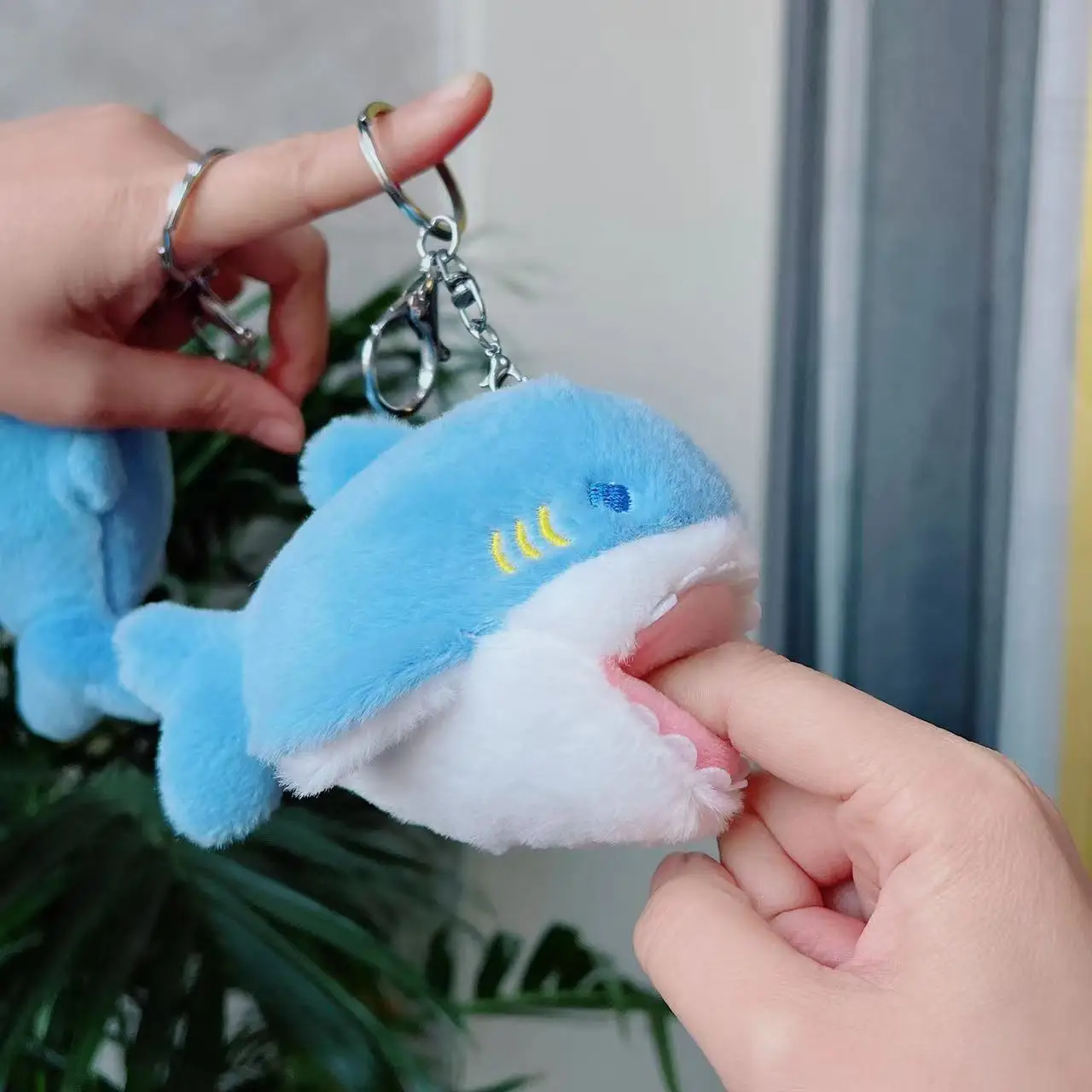 Custom  cute things cross-border  new design soft  stuffed animals whale shark toys plush keychains Marine toys