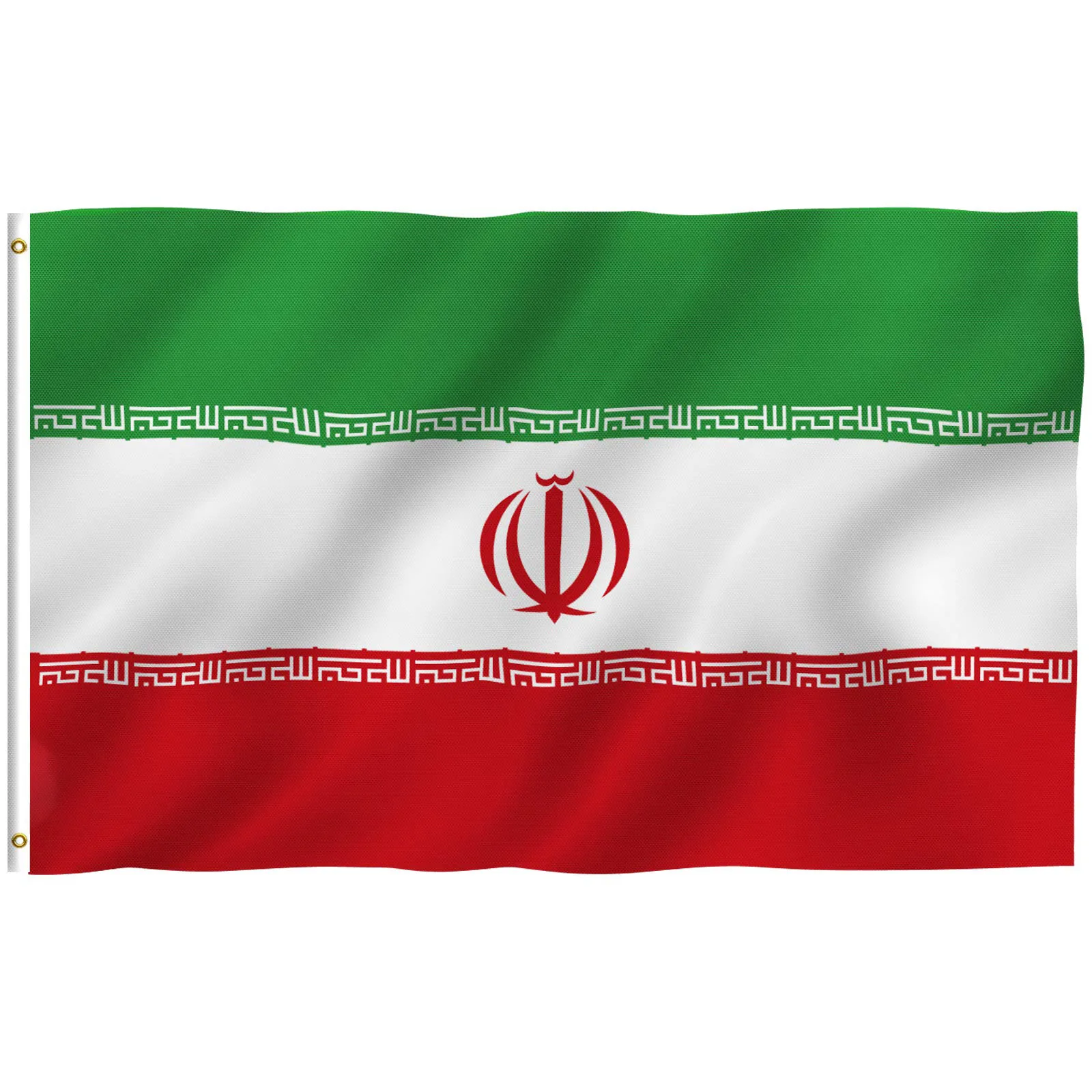 Hot Sale Custom Polyester Green White Red Iran Flags Outdoor 3x5 FT Iran Banner national Countries Flag