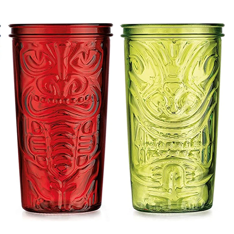 High Quality Colorful Tiki Wine Glass glassware