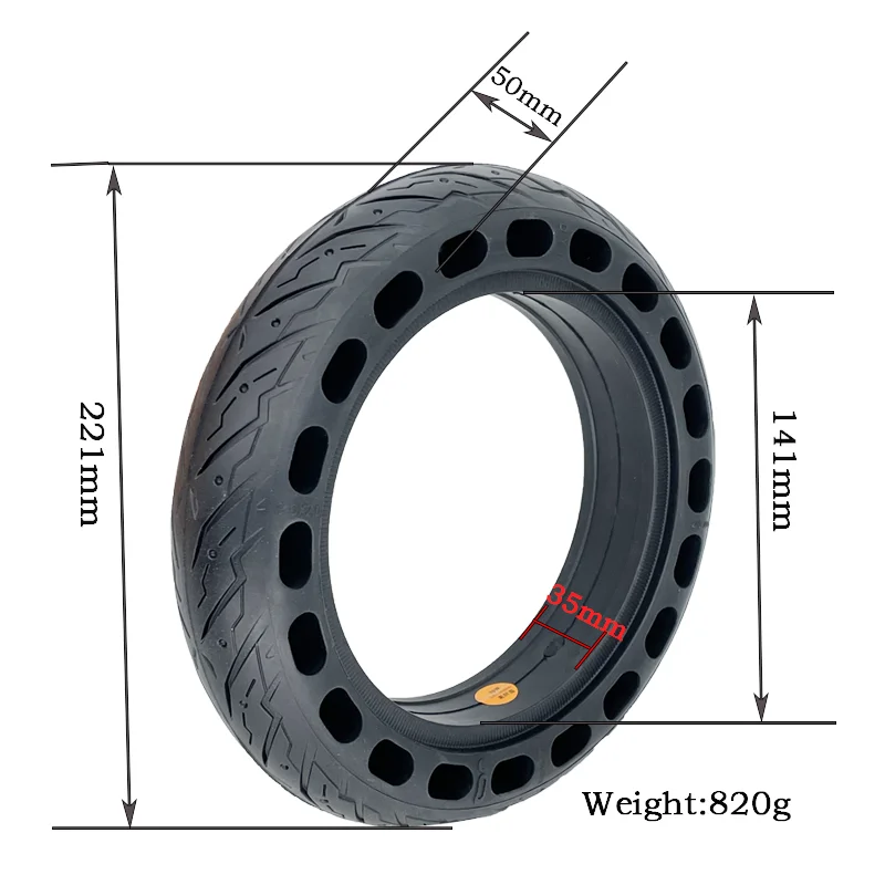 9 inch Super elastic solid tire 9x2 wear-resisting rubber solid tire  for NINEBOT E22