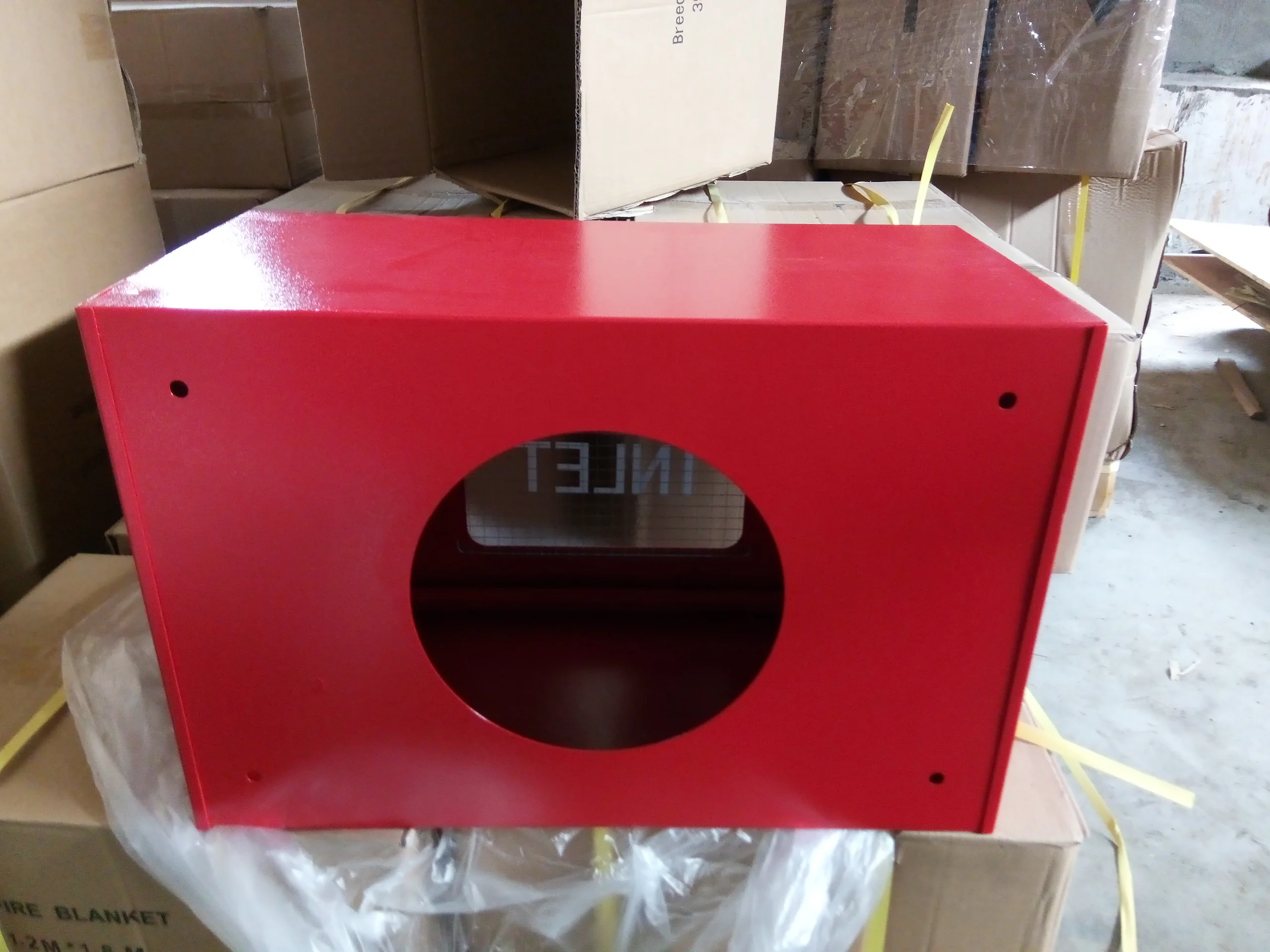 Fire land valve cabinet, fire hydrant outdoor breech inlet cabinet with glass window, wet riser inlet