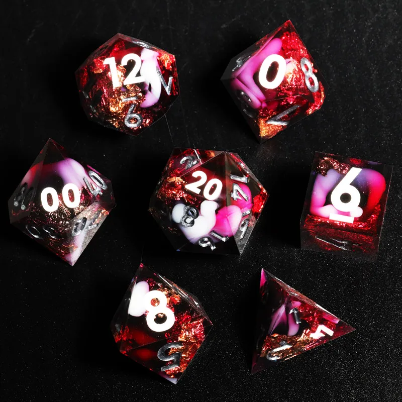 Mini Planet Resin Dice Sets D&D Polyhedral Dice For RPG Dungeons and Dragons Pathfinder Game Dice Custom D4 D6 D8 D10 D% D12 D20
