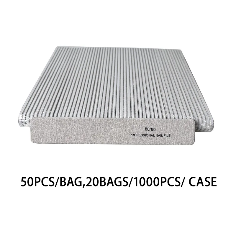 1000Pcs/Case Wholesale EMERY Board 17.8*2*0.4cm White Nail File for Nails Care