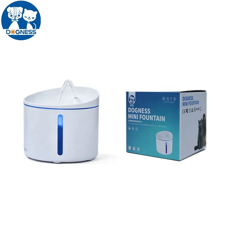  Dogness wholesale automatic 1 liter mute pet water fountain with filter led for cat dog
