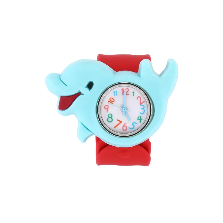 BOMAXE 8546 Cheap wholesale promotional Lovely Top Boys Girls Fashion Animal Silicone Slap Slap kids cartoon slap watch