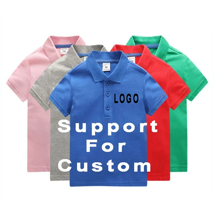 Boys Polo Shirts Short Sleeve Kids Shirt For Boys Collar Tops Tees Fashion Baby Boys Girls Shirts 1-12 Years Child Polo Clothes