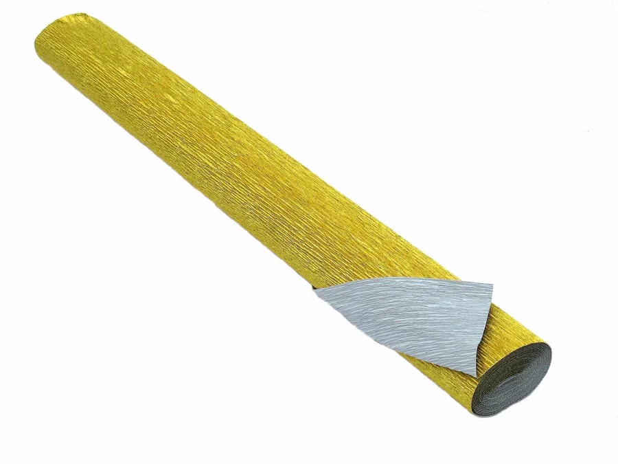 Wholesale Metallic Crepe Paper for Kids Gold Silver Crepe Paper Folds Multi Colors 10PCS Craft Metallic Foil Crepe Paper