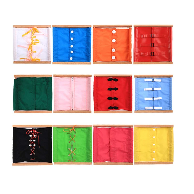 Early Childhood Tiger Montessori Materials Dressing Frame Kindergarten educational teaching Aids learning toy set