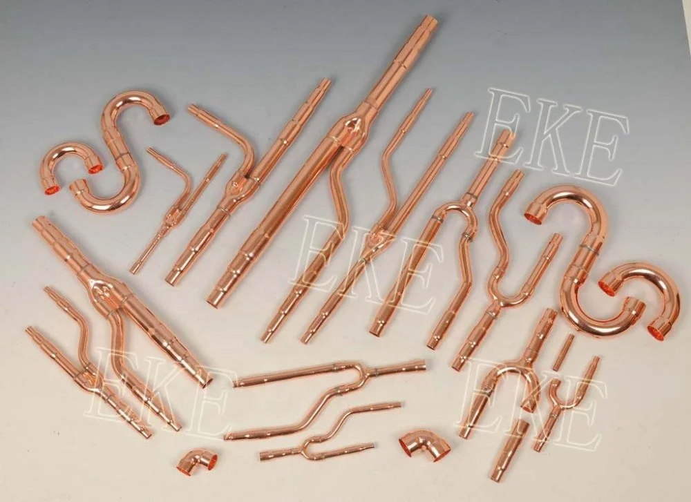 High quality  copper Y branch copper pipe or Copper Disperse Pipe Fitting for central air conditioner