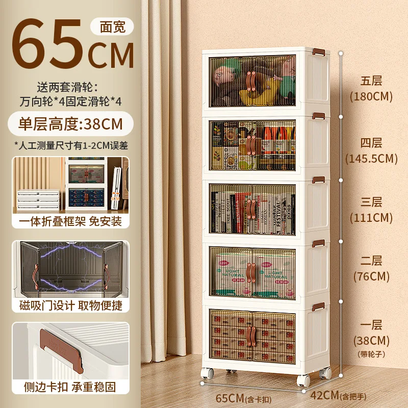 Sell wel Large Plastic Storage Box with Lid Collapsible Storage Bins with Double Stackable Folding Container Organizer Cube