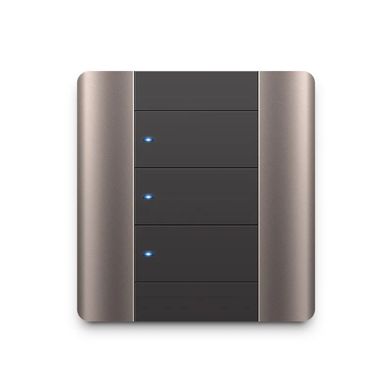 YINKA Plastic Panel Minimalist Design Two-color Splicing  US Luxury Wall Switches Vertical Version Of The Socket