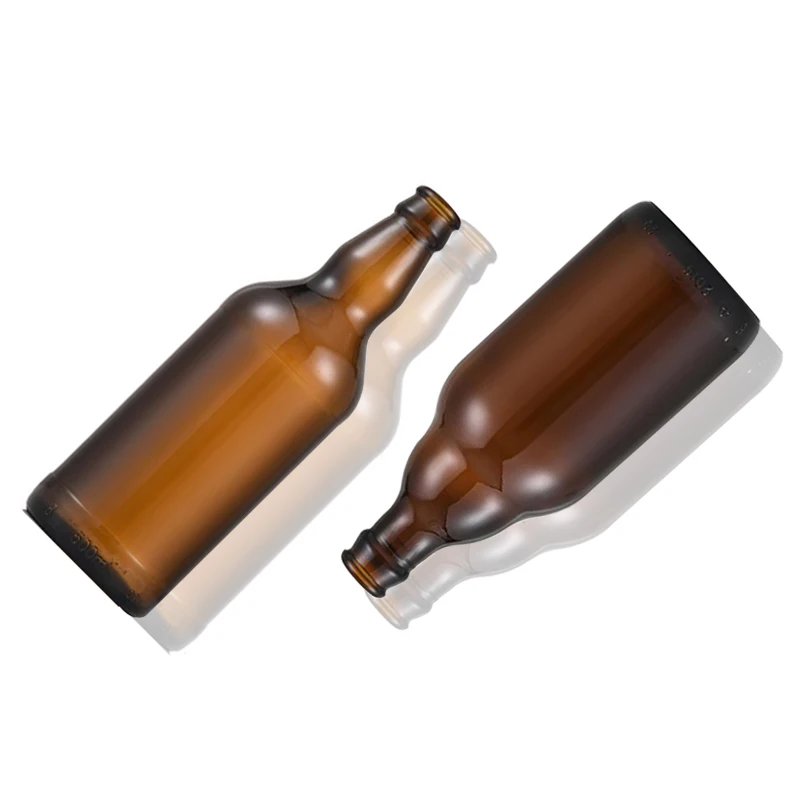 OSHOW Wholesale 250ml 330ml 500ml 650ml 1000ml Amber glass beer bottle beverage bottle