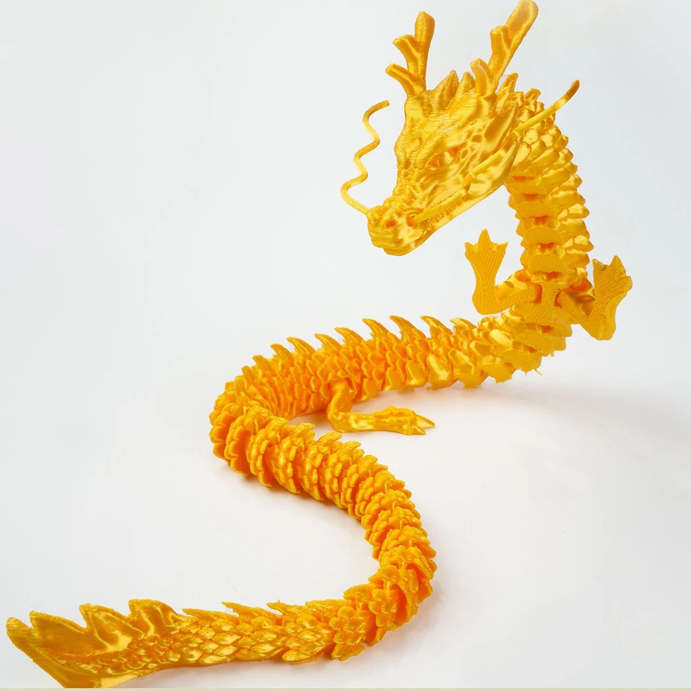 Custom 3D Printing Dragon Toy dragon 3d printed articulated flexible dragon 3d model fidget toy for kid