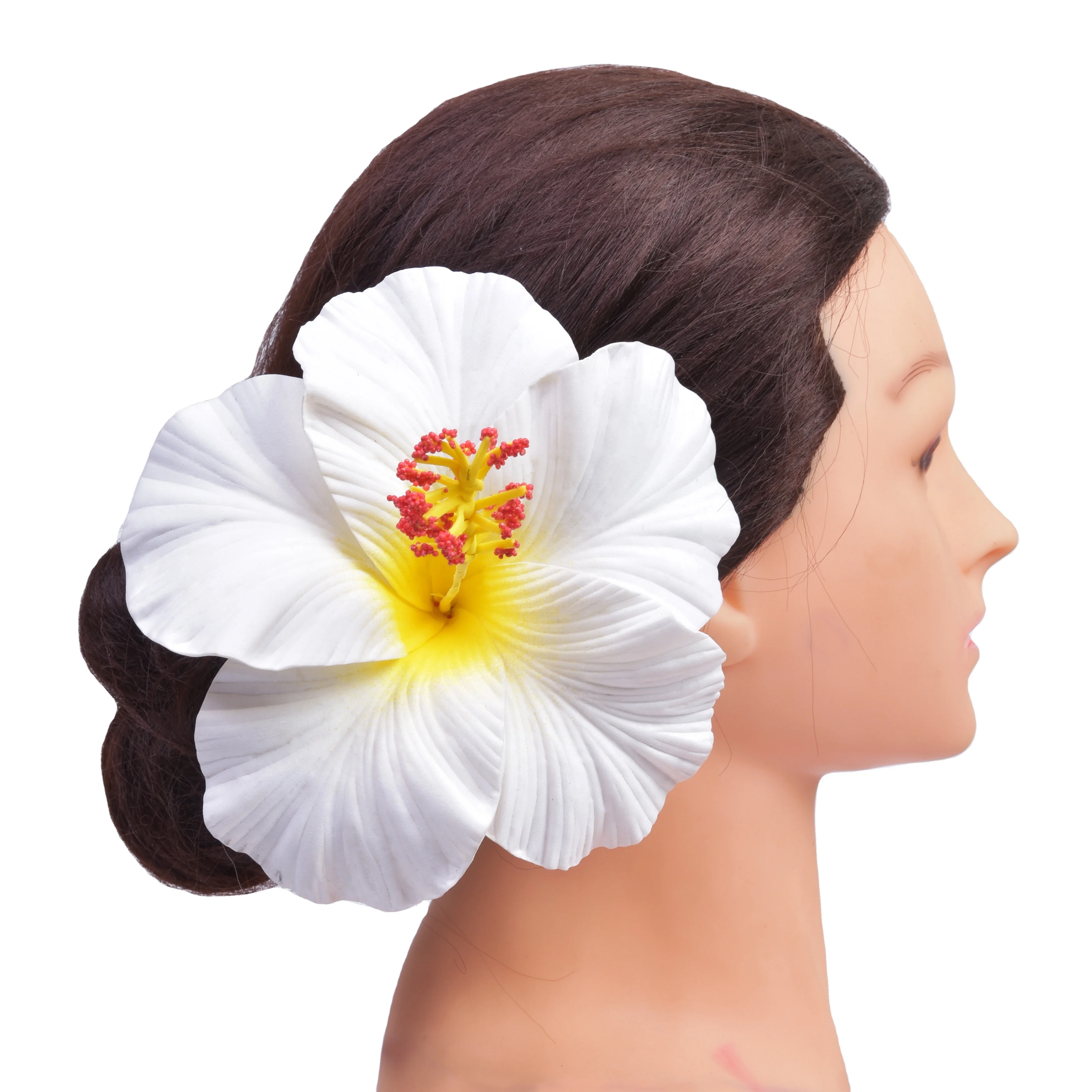 Hot Selling Multicolor F1170 Artificial Foam Hibiscus Hawaiian Foam Flowers Hair Pick for Oceania Islands Daily Decorative