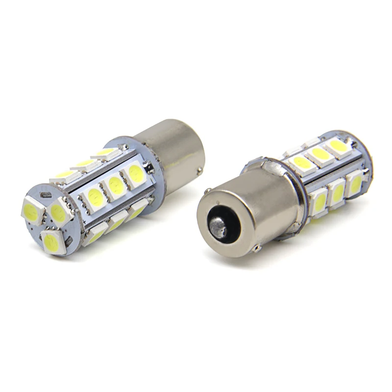  Factory S25 car led 18SMD 5050 LED Car parts 1156 1157 auto brake turn signal light bulb 12V 24V Yellow Red