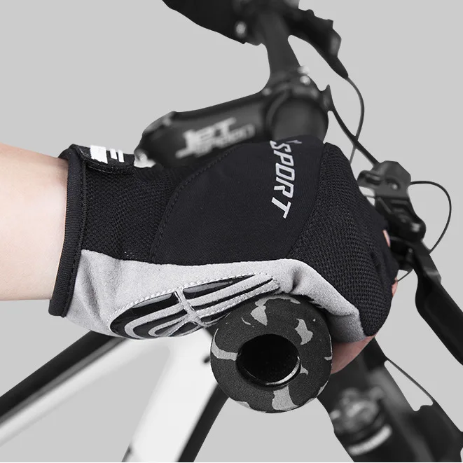 INBIKE дышащие полупальцевые Светоотражающие гелевые велосипедные перчатки, пользовательские перчатки для горного велосипеда