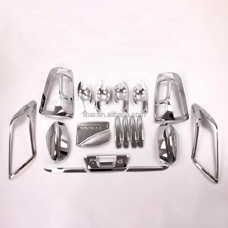 MAICTOP car accessories chrome body kits for navara np300 trim cover 2014 2015