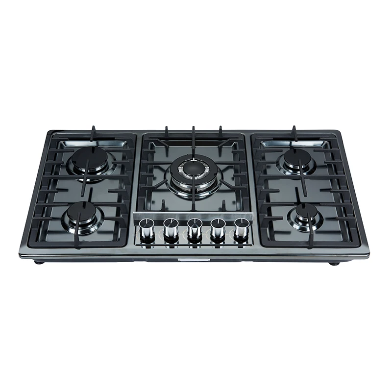 Custom Built-In Stainless Steel Five 5 Burners Gas Hob Cooktops Cooker Stove For Kitchen Restaurant