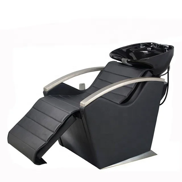 New Style Barber Grey back washing chair electric shampoo chair with massage