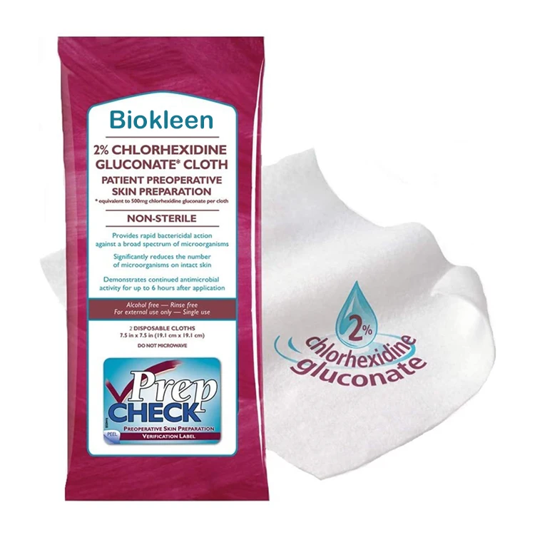 Lookon 2% Chlorhexidine Gluconate (CHG) Cloths Adult Wipes Organic Adult Cleaning Wipes Factory Adult Cleaning Wet Wipes