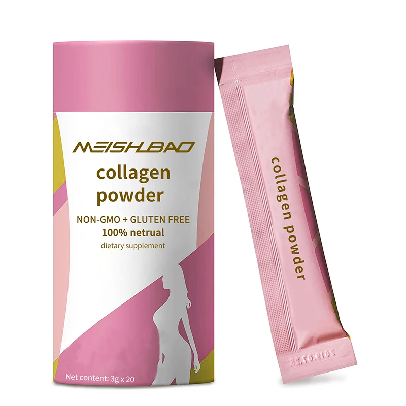 Anti-aging collagen bovine powder hyaluronic acid hydrolyzed collagen fish protein powder drink in strip