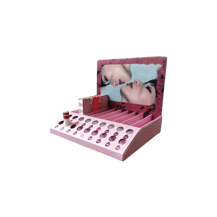 Customized Retail Cosmetic Shop Counter Design Furniture Acrylic Makeup Cosmetic Display Stand Rack