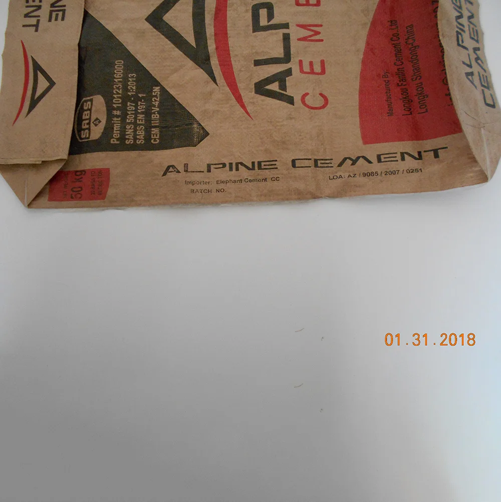 50kg lamination automatic filling plastic ad star PP woven valve bag for cement