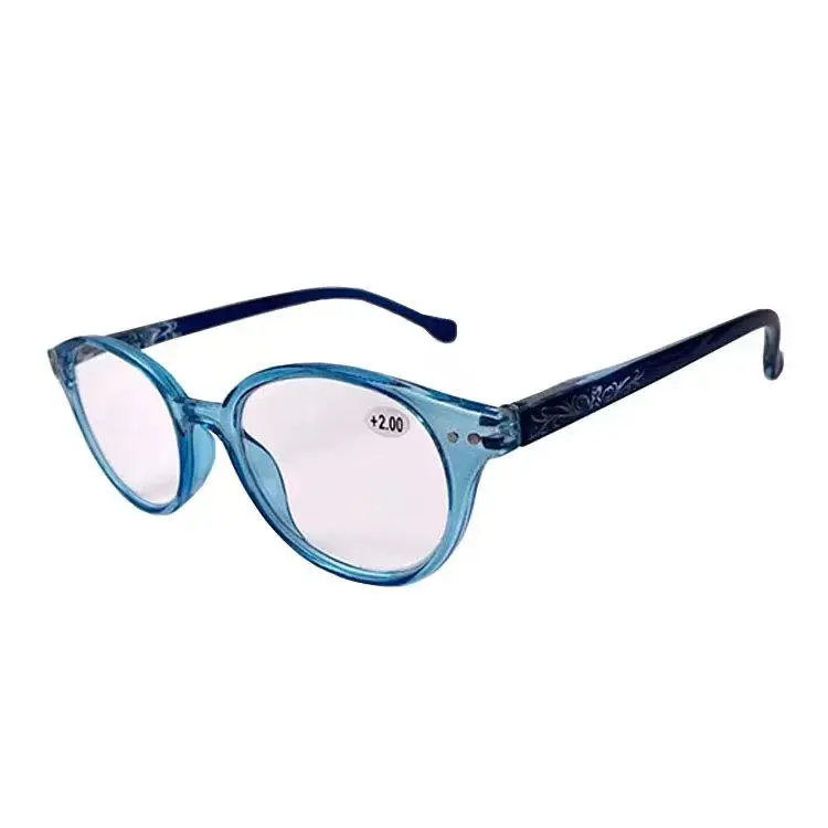 CE Computer Reader Women/Men Clear Lens Anti Blue Light Retro Rivet Engraved Reading Glasses Spring Hinge