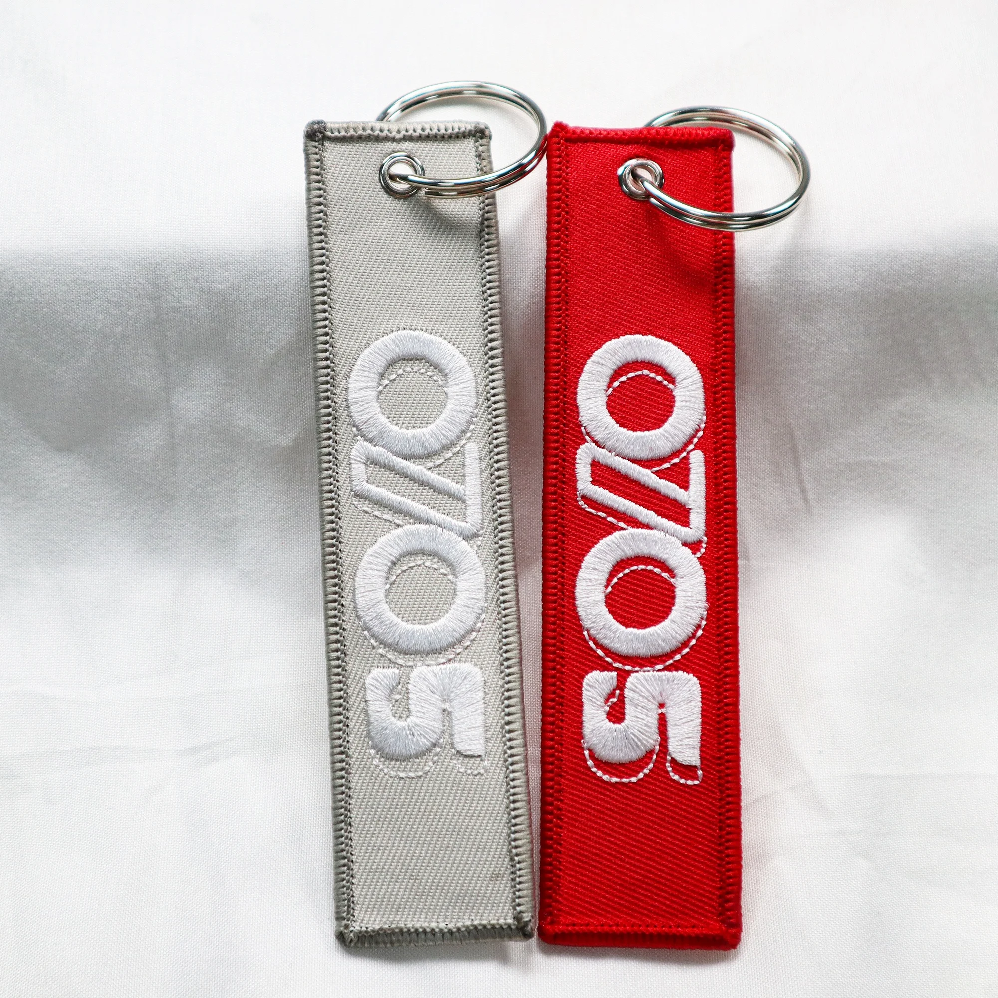 Customised Logo Flight Keychain Key Fob Wholesale Remove Flight Before Flight Woven Logo Custom Anime Jet Tag