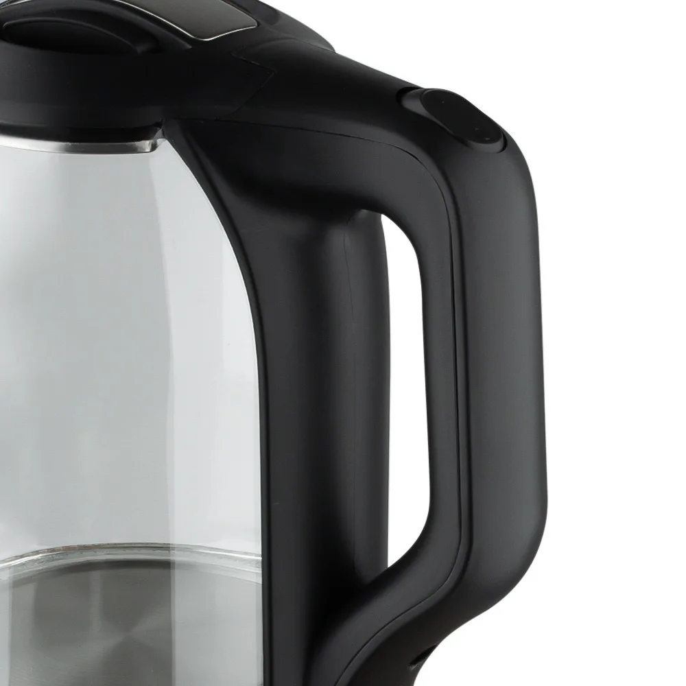 1500W Electric Kettle 1.8 Liter LED Light Borosilicate Glass Auto Shut Off Boil Dry Protection Factory CB CE