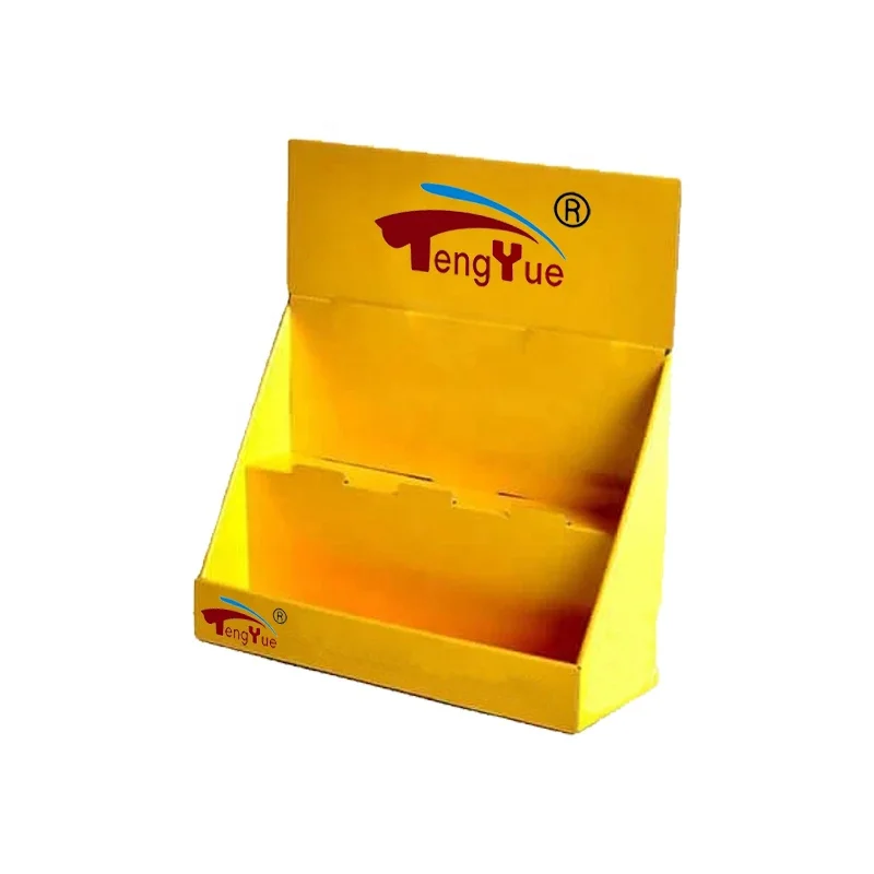 Custom Printed Counter Small Corrugated Carton Packaging Boxes for Retail Pre roll Store Custom Cardboard Counter Display Box