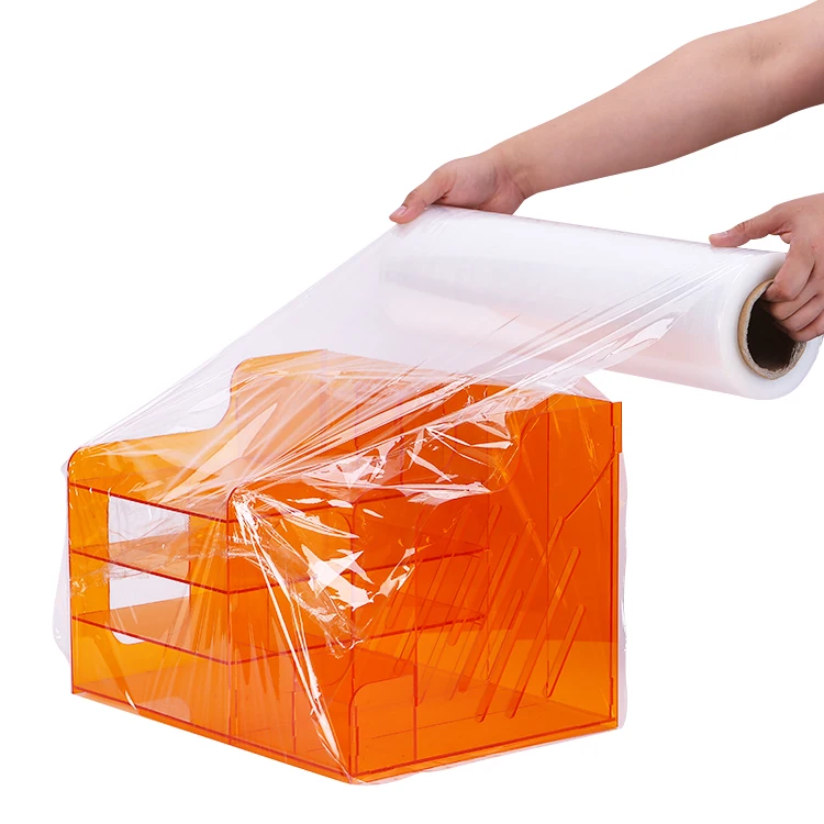 
High quality manufacturers direct sales plastic roll transparent PE transparent stretch film packaging materials 