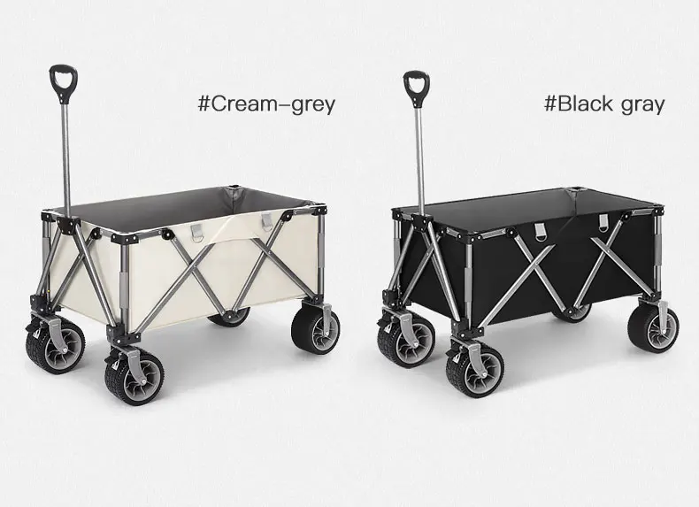 Custom sturdy steel portable folding trolley beach camping garden foldable trolley trolley