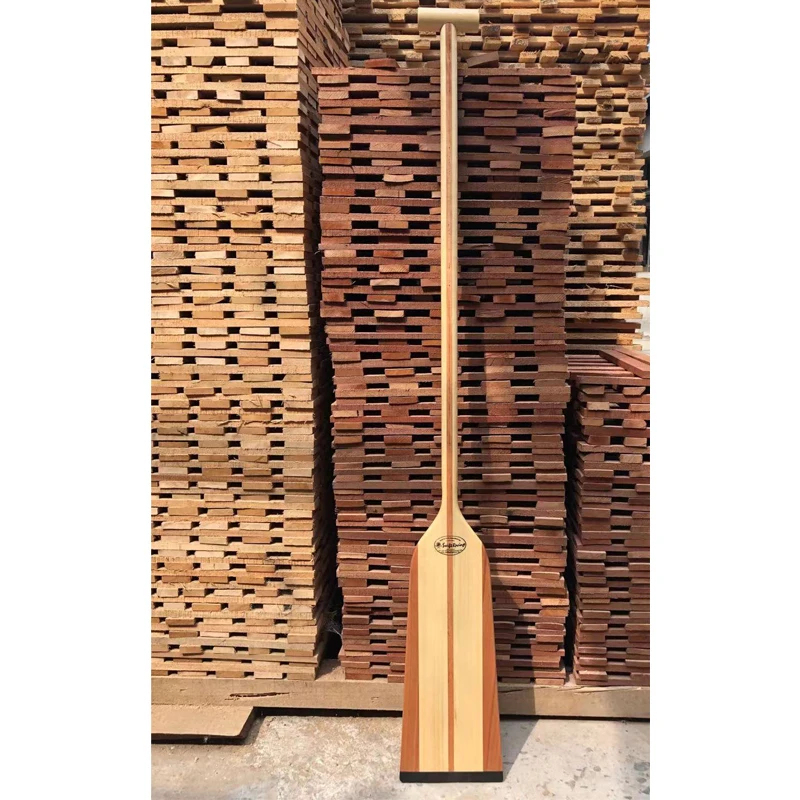 IDBF Approved Wood Dragon Boat Paddle OEM Fixed Length 1 Piece 120CM 125CM 130CM Wooden Boat Paddle