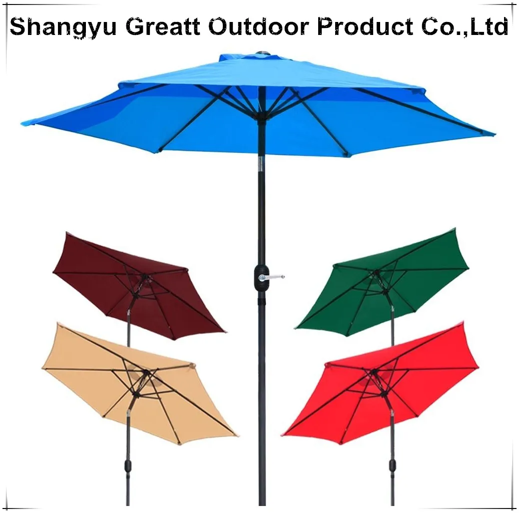 Commercial Grade 7.5 Ft  9 Ft Patio Umbrella Garden UV Protection Pool Umbrella with Heavy Duty Pole Patio Umbrellas & Bases